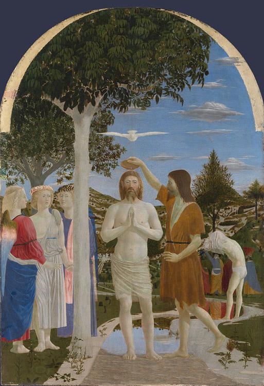 Piero della Francesca The Baptism of Christ (mk08) oil painting picture